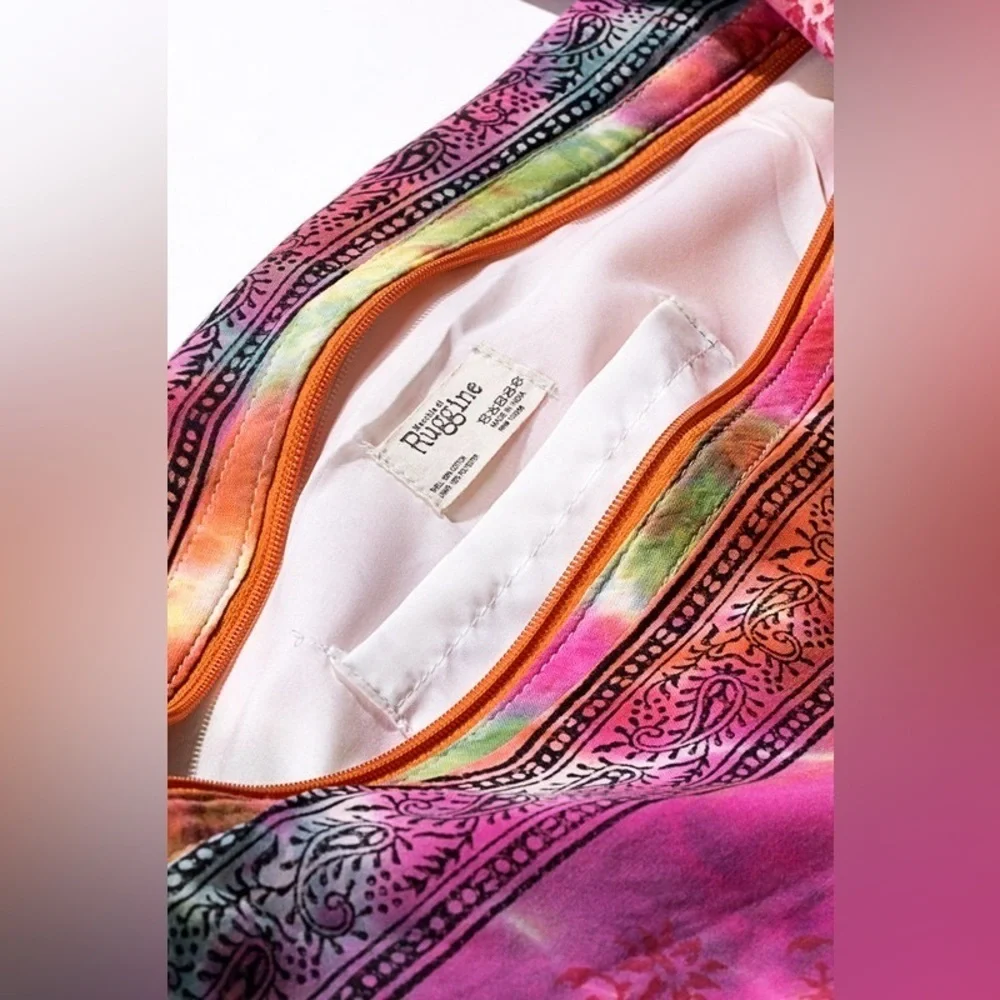 Womens Ruggine Hippie Bohemian Ethnic Tie Dyed Hobo Chic Yoga Shoulder Beach Bag